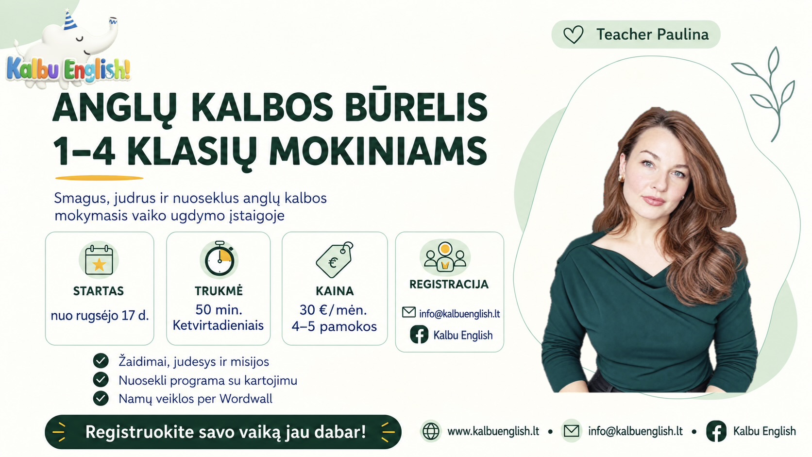 „Kalbu English“ anglų kalbos būrelis