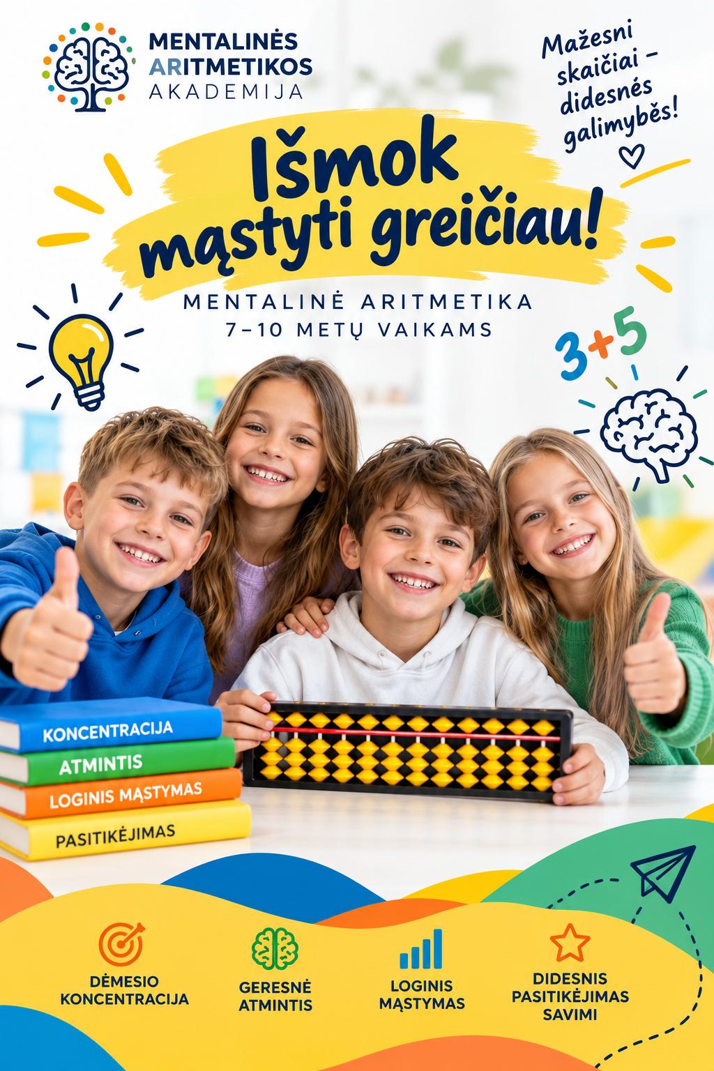 Mentalinės aritmetikos akademijos būrelis 1-4 kl.